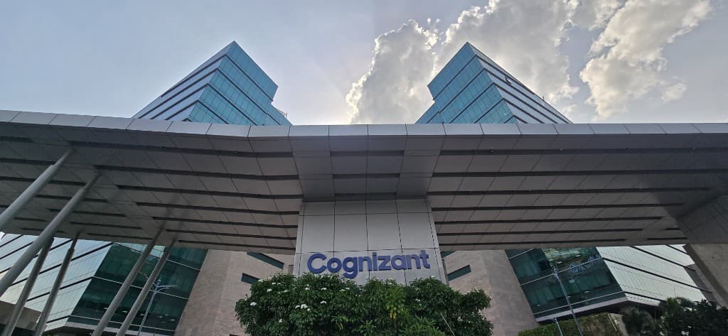 Cognizant office building exterior with company signage